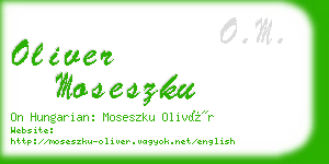 oliver moseszku business card